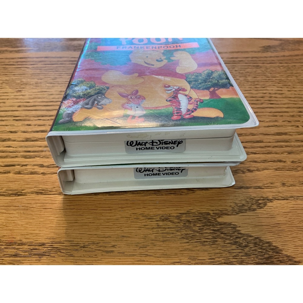 Disney Winnie the Pooh VHS Lot Un-Valentine's Day Frankenpooh Clamshell Cases - Picture 5 of 8